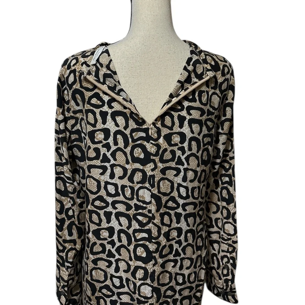 Equipment Owen Leopard Snake Print Silk Mini Dress Sz. Medium